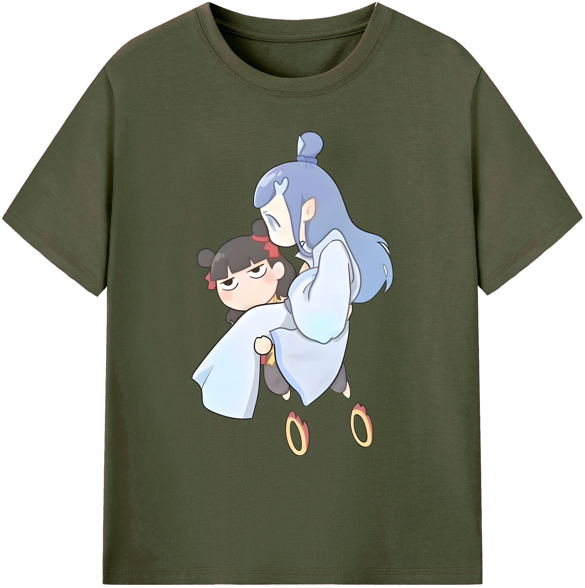 （画像用） Ne Zha 2 ナタ 魔童の大暴れ 綿100％ メンズ半袖Tシャツ｜肌触りやわらか＆通気性